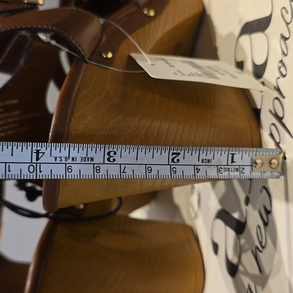 a.n.a. - Jordan Clog Heeled Sandal in Cognac Faux Leather​​​​ - Picture 12 of 16